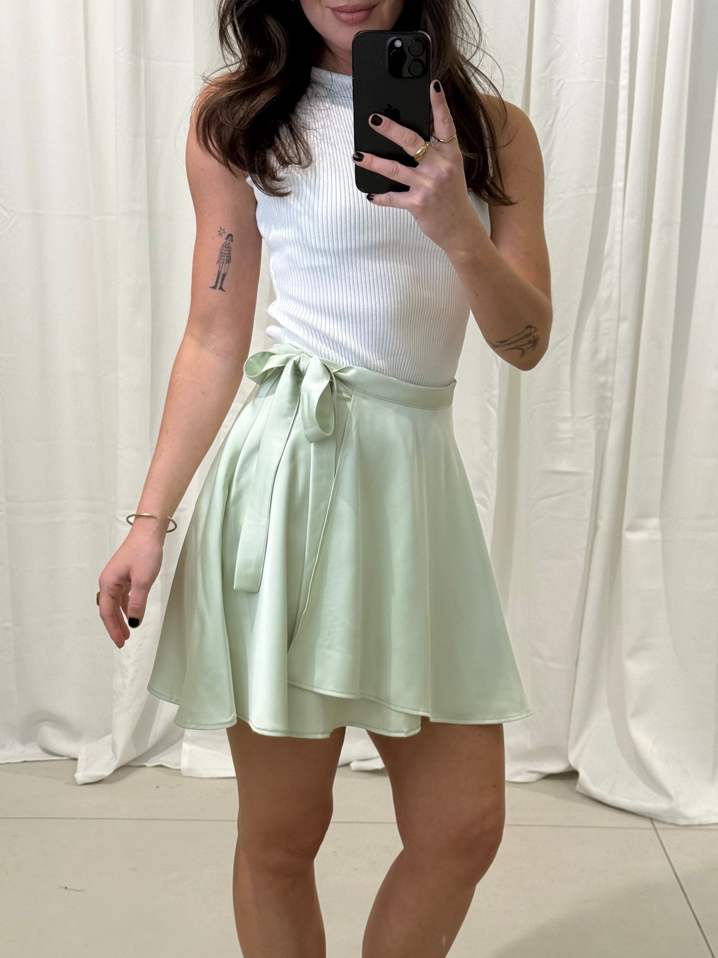 Satin Wrap Skirt
