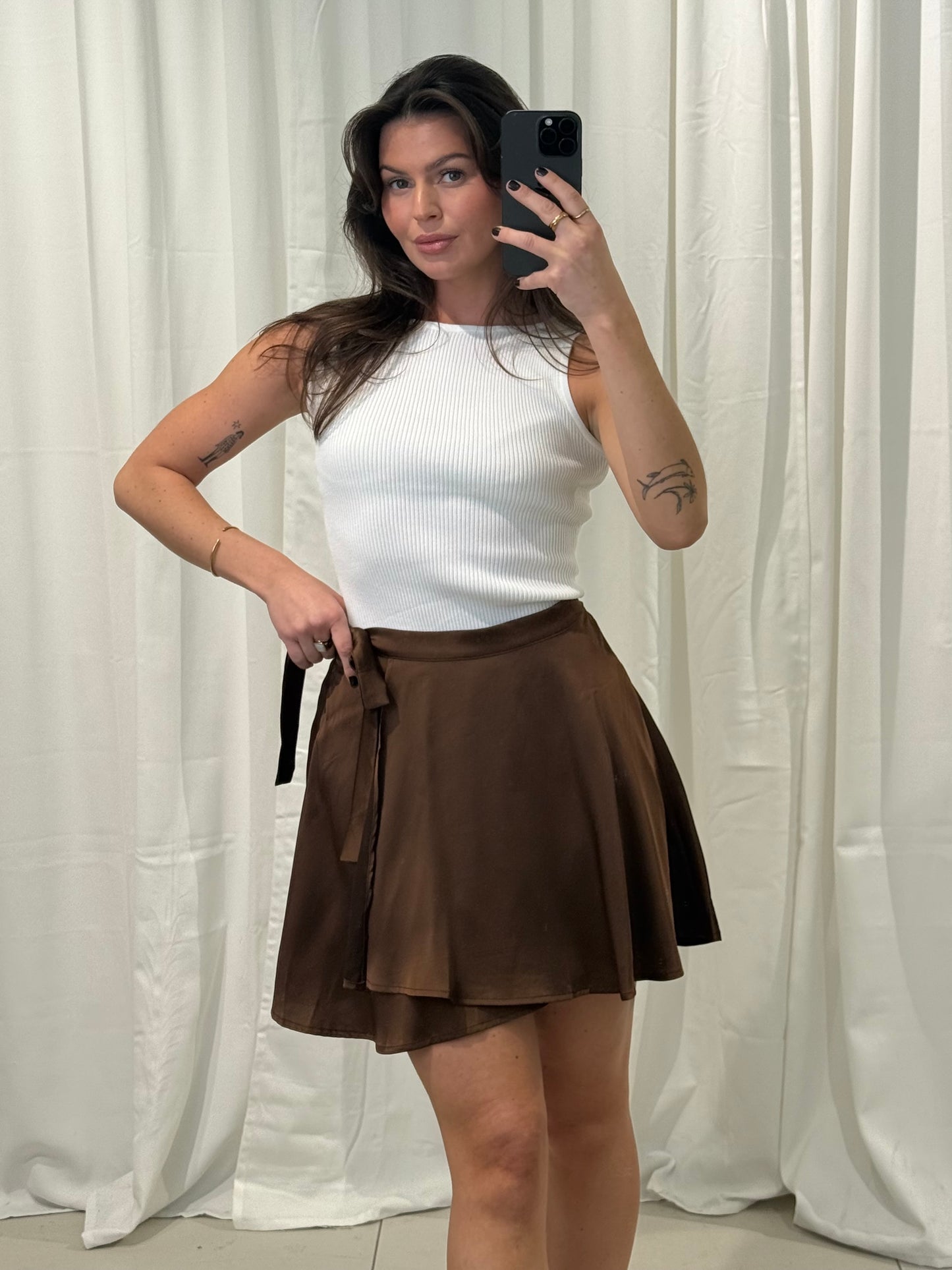 Satin Wrap Skirt